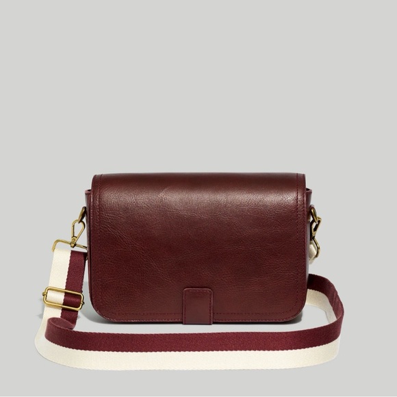 Madewell The Transport Flap Shoulder Bag in Dark Cabernet • NWT - Picture 1 of 12